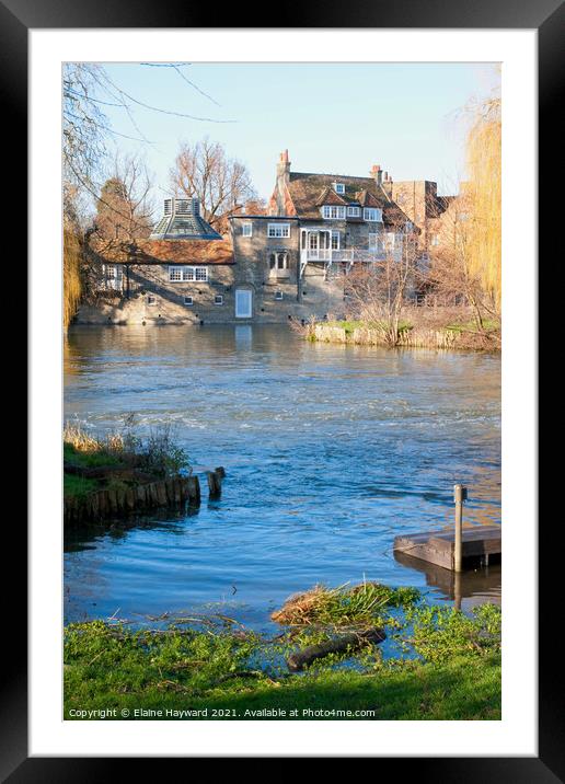 The Old Granary in Cambridge Framed Mounted Print by Elaine Hayward