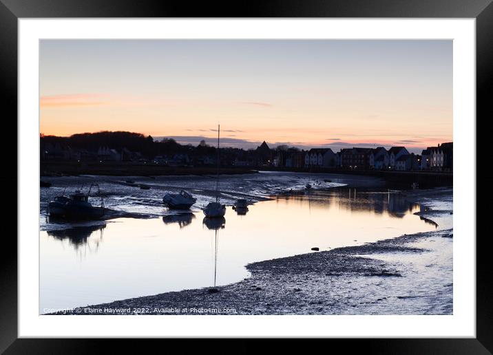 Wivenhoe sunset Framed Mounted Print by Elaine Hayward