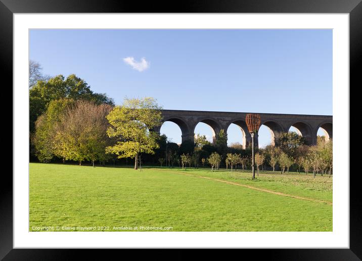 Chappel Viaduct in the Colne Valley, Essex Framed Mounted Print by Elaine Hayward