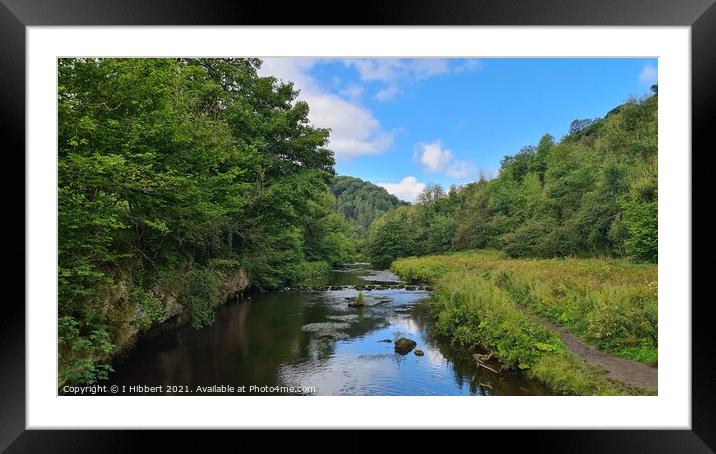 River Wye, Chee Dale Framed Mounted Print by I Hibbert