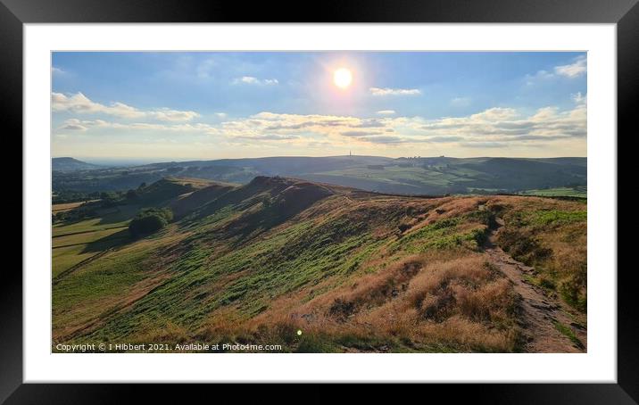 Sunset at the Roaches Framed Mounted Print by I Hibbert