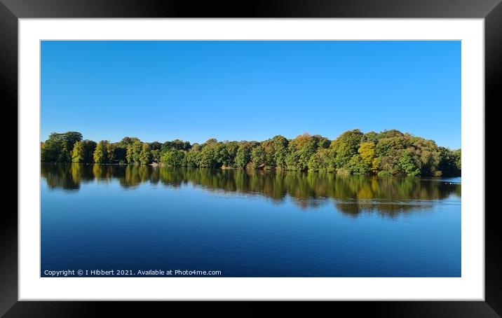Autumn Reflection Framed Mounted Print by I Hibbert