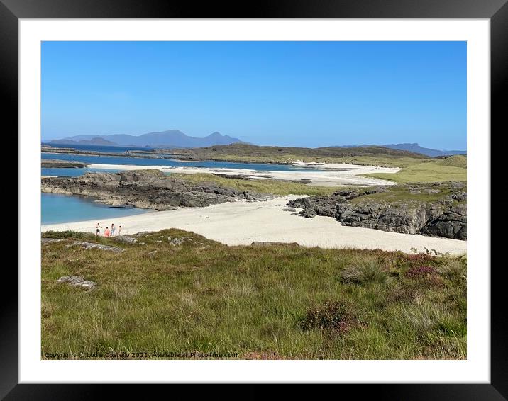 Sanna bay Ardnamurchan  Framed Mounted Print by Louis Costello