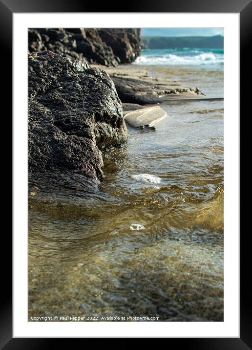 Cornish rapids  Framed Mounted Print by Paul Pepper