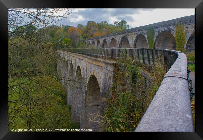 Chirk Aqueduct and Viaduct Framed Print by Paul Pepper