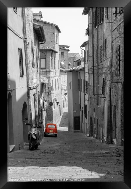 Siena Street Framed Print by Paul Pepper