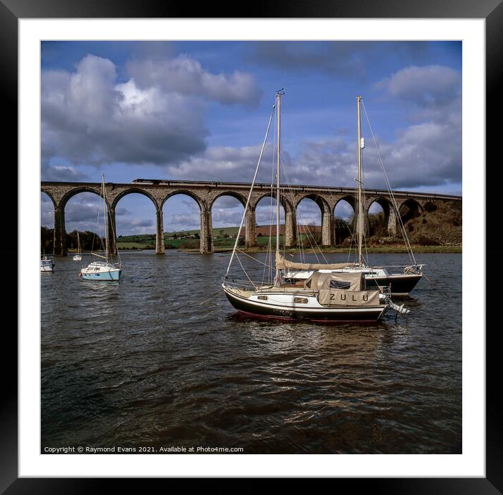 St. Germans Viaduct Framed Mounted Print by Raymond Evans