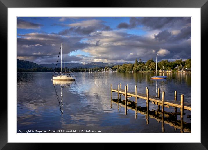 Lake Windermere Cumbria UK Framed Mounted Print by Raymond Evans