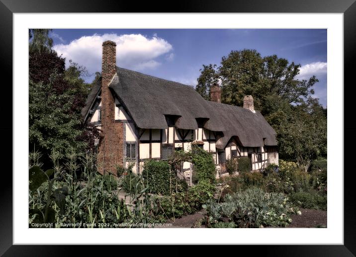 Anne Hathaway's Cottage Stratford upon Avon UK Framed Mounted Print by Raymond Evans