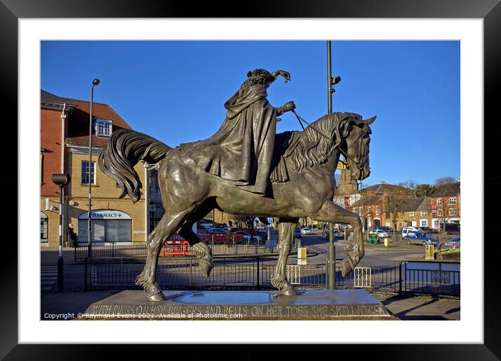 Fine Lady statue Banbury Cross Oxfordshire England UK Framed Mounted Print by Raymond Evans