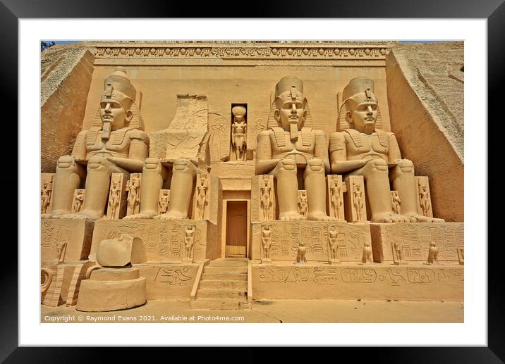 Abu Simbel Framed Mounted Print by Raymond Evans