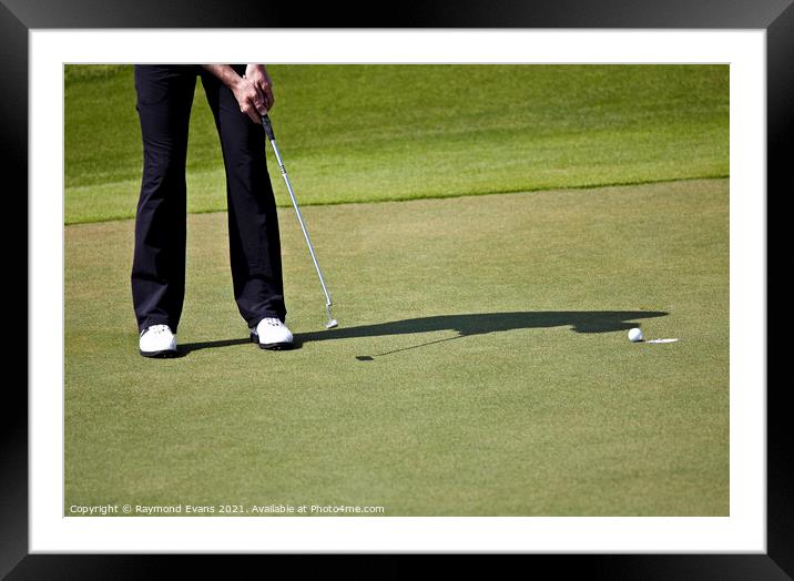 Golf success Framed Mounted Print by Raymond Evans