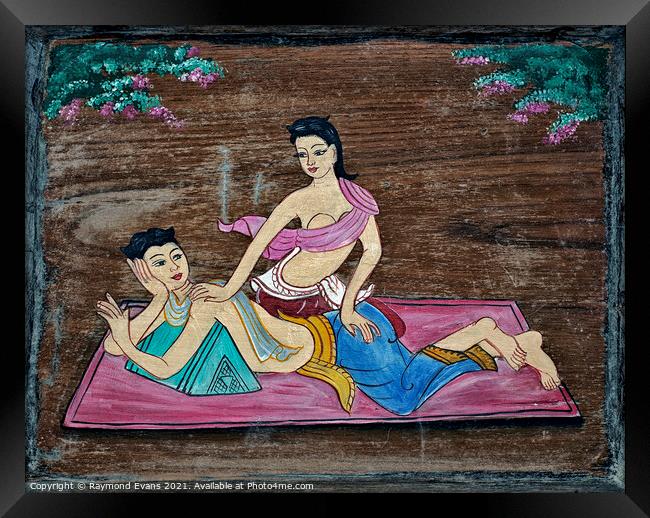 Thai massage Framed Print by Raymond Evans