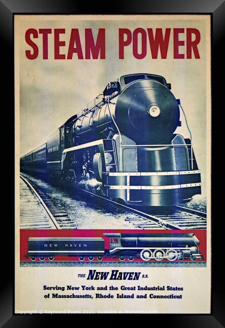 New Haven train poster Framed Print by Raymond Evans