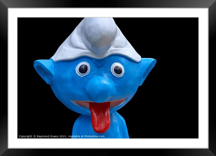 Smurf Framed Mounted Print by Raymond Evans