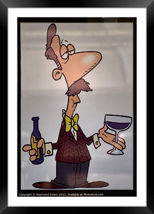 French wine bar Framed Mounted Print by Raymond Evans