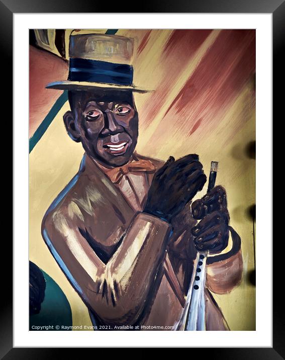 Satchmo Framed Mounted Print by Raymond Evans