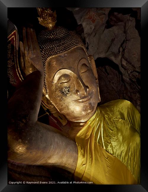 Reclining Buddha Framed Print by Raymond Evans