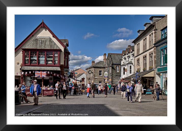 Keswick Town Cumbria Framed Mounted Print by Raymond Evans
