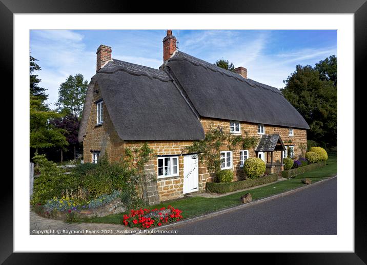 Thatched Cottage UK Framed Mounted Print by Raymond Evans