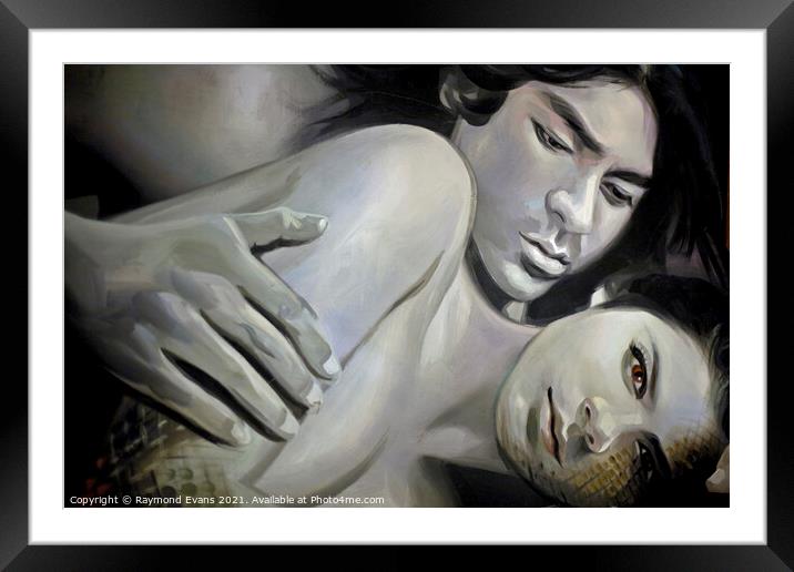 Lovers Framed Mounted Print by Raymond Evans