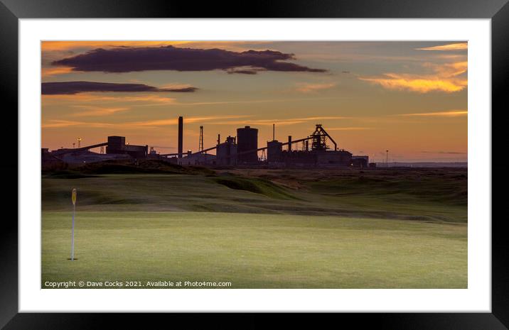 Redcar Blast Furnace at sunset Framed Mounted Print by Dave Cocks