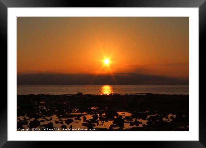 Coastal Sunrise Framed Mounted Print by Grant Mckane