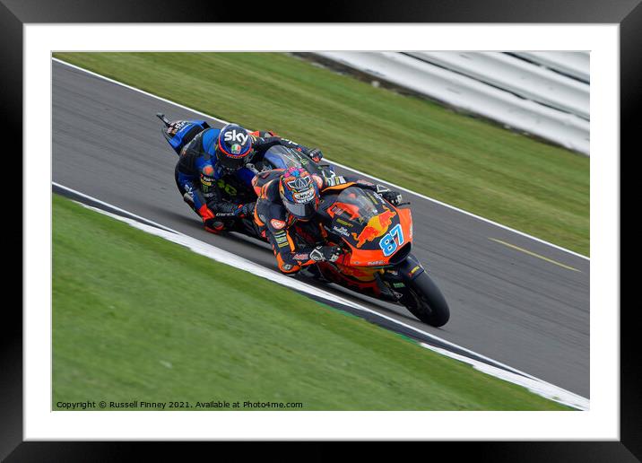 British Moto GP 2021Silverstone: MOTO 2  Framed Mounted Print by Russell Finney
