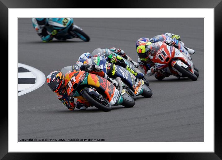 British Moto GP 2021Silverstone: MOTO 3  Framed Mounted Print by Russell Finney