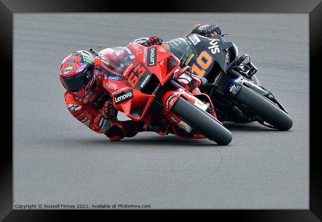 British Moto GP 2021Silverstone: MOTO GP Framed Print by Russell Finney