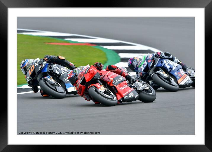 British Moto GP 2021Silverstone: MOTO GP  Framed Mounted Print by Russell Finney