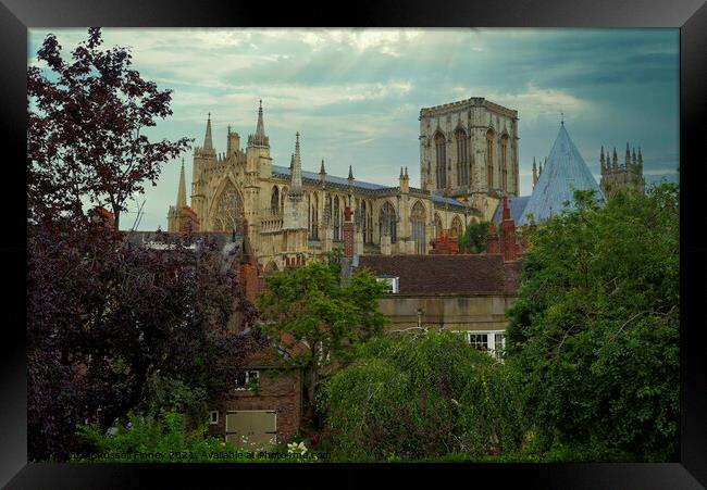 York Minster Cathedral in Britain Framed Print by Russell Finney