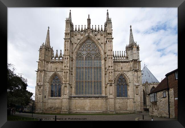 York Minster Cathedral in Britain Framed Print by Russell Finney