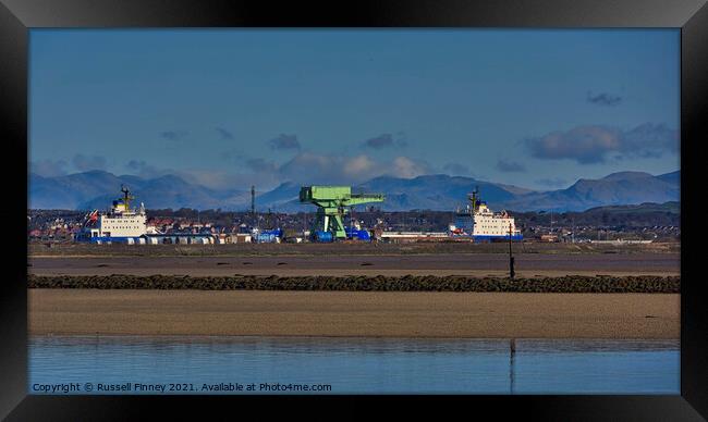 Barrow-in-Furness and the Piel Channel Framed Print by Russell Finney