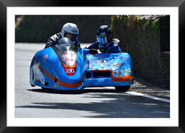 2022 Isle of Man TT Sidecar Race 2 Friday June 10s  Framed Mounted Print by Russell Finney