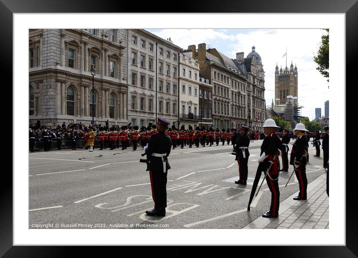 The State Funeral of Her Majesty the Queen. London Framed Mounted Print by Russell Finney