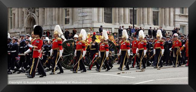The State Funeral of Her Majesty the Queen. London Framed Print by Russell Finney