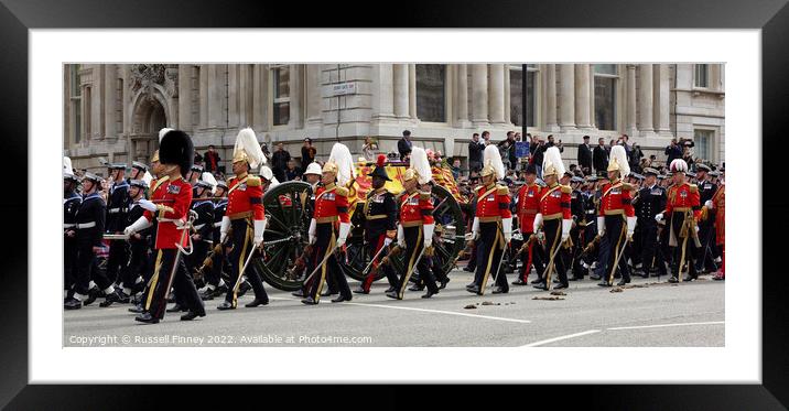 The State Funeral of Her Majesty the Queen. London Framed Mounted Print by Russell Finney