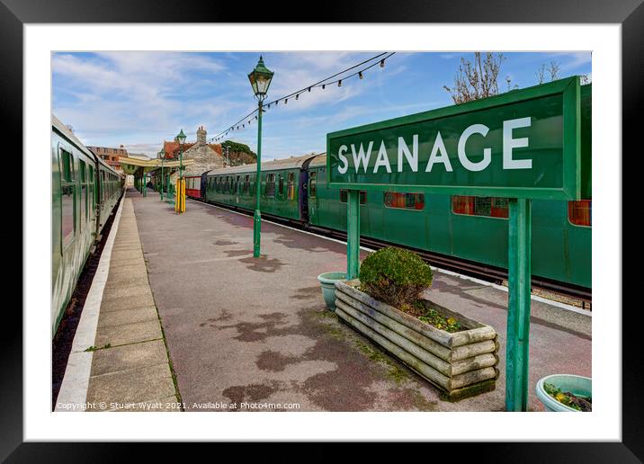 Swanage Railway Station Platforms Framed Mounted Print by Stuart Wyatt
