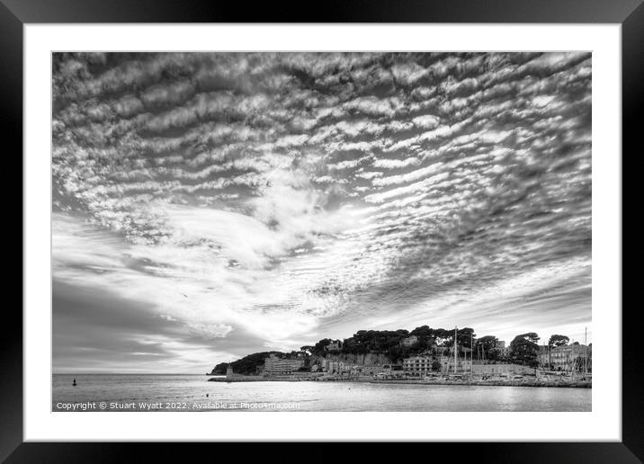 Black and White Sunset Framed Mounted Print by Stuart Wyatt