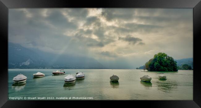 Tranquil Lake Annecy France Framed Print by Stuart Wyatt