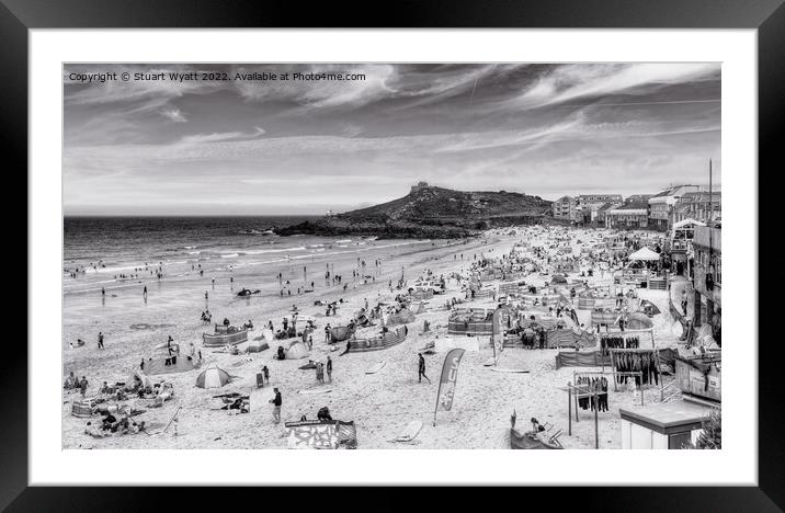 Porthmeor Beach, St Ives Framed Mounted Print by Stuart Wyatt