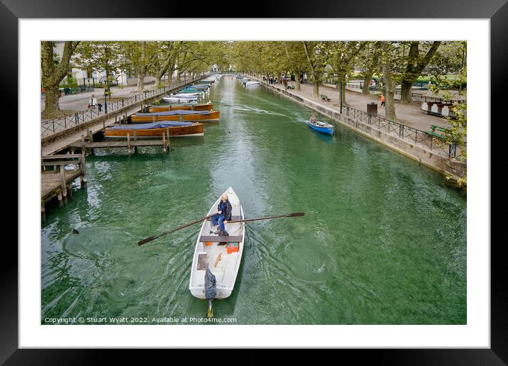 annecy canal Framed Mounted Print by Stuart Wyatt