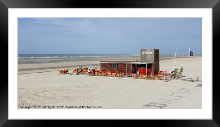 Beach Bar at Le Touquet Framed Mounted Print by Stuart Wyatt