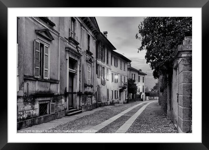 Via Giuseppe Fava, Orta San Giulio, Italy Framed Mounted Print by Stuart Wyatt