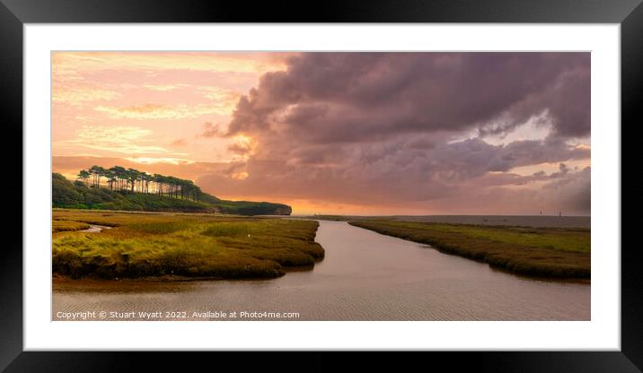 Devon Coast Sunset Framed Mounted Print by Stuart Wyatt