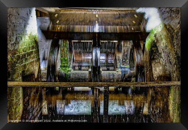 Water Wheel in Action Framed Print by Stuart Wyatt