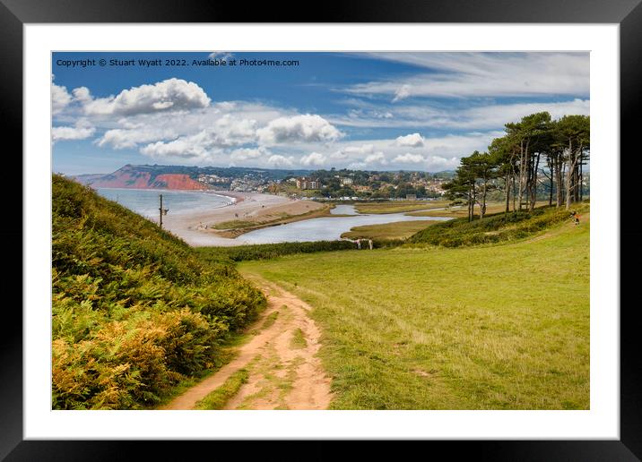 Budleigh Salterton from South West Coast Path Framed Mounted Print by Stuart Wyatt