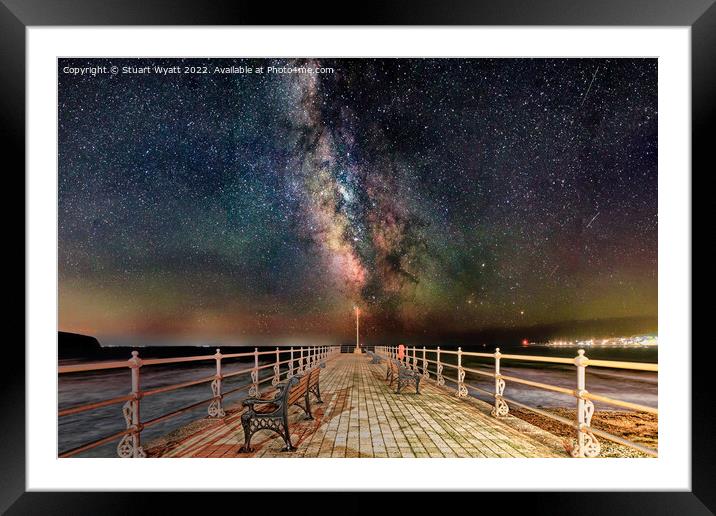 Swanage Bay Milky Way Framed Mounted Print by Stuart Wyatt