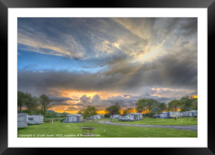 Caravan and Camping Site Framed Mounted Print by Stuart Wyatt